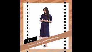 Womens Casual Viscose Rayon 34th Sleeve Kurti Navy Blue [upl. by Yragerg]