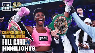 FULL CARD HIGHLIGHTS  Claressa Shields vs Vanessa Joanisse [upl. by Yreva636]