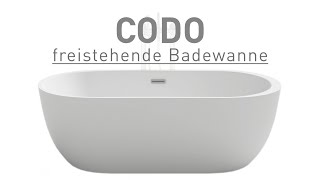 Freistehende Badewanne Codo Produktvorstellung [upl. by Anaher]