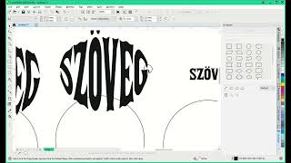 CorelDraw2020 Alakzat kitöltése szöveggel [upl. by Ciel]