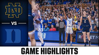 Notre Dame vs Duke Game Highlights  202324 ACC Mens Basketball [upl. by Bathilda]