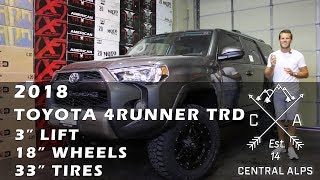 2018 Toyota 4Runner TRD 3quot Lift 18quot Wheels 33quot Tires [upl. by Flin]