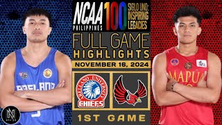 NCAA HIGHLIGHTS  ARELLANO CHIEFS VS MAPUA CARDINALS  NOVEMBER 16 2024 [upl. by Abigail]