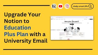 Upgrade Notion to Education Plus Plan with a University Email  Year 2024 Version [upl. by Fiann]