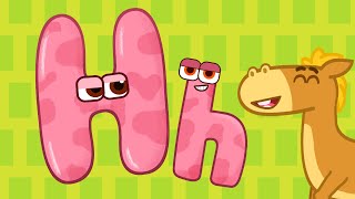 NEW I am H  Cute monster alphabet letter H song  phonics for kindergarten [upl. by Hooper]