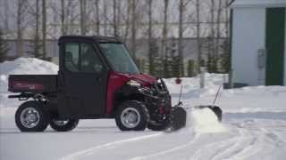 2014 Polaris GLACIER PRO RANGER Plow System [upl. by Oknuj262]