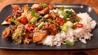 Sticky Soy and Ginger Chicken with Brocolli [upl. by Philly]