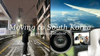 study abroad in korea ✈️ 🇰🇷 move to korea with me first day in seoul snow exchange student ep 1 [upl. by Eliathas]