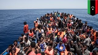 Migrant crisis Hundreds are feared dead after several boats sink off Libyan coast  TomoNews [upl. by Anaet12]