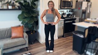 Try on and honest review of these Ribbed Flare Leggings [upl. by Arraes462]