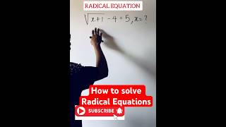 Stepbystep guide on how to solve Radical Equations viralmathshorts [upl. by Nylessoj60]