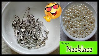 QUICK HACKS THAT CAN MAKE YOUR EARRING WITH SAFETY PIN  Necklace making Idea  JEWELRY MAKING [upl. by Cloots319]