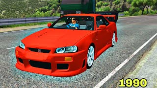 1990 Model Nissan Skyline GTR Driving  Bussid Car Mod  Bus Simulator Indonesia Gameplay [upl. by Gerlac]