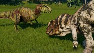 Jurassic World Evolution  Metriacanthosaurus vs Ceratosaurus 1080p 60FPS [upl. by Annoved167]