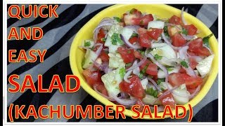 Mix Salad  Quick amp Easy Kachumber Salad  Recipe  BY FOOD JUNCTION [upl. by Vardon648]