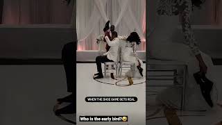 The shoe game always reveals the truth 🤣 weddingideas weddings weddinggame weddingplanner [upl. by Ahsemaj217]