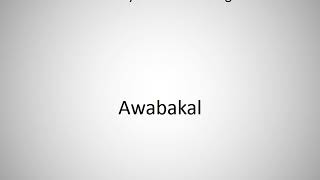 How to say Awabakal in English [upl. by Abel]