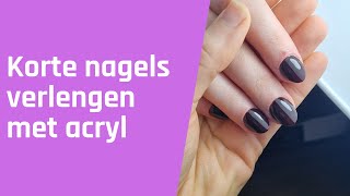 Korte nagels verlengen met acryl [upl. by Childers]