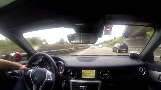 MercedesBenz SLK 250 CDI Driving on Autobahn  POV [upl. by Jeaz]