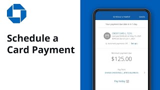 How to Schedule a Credit Card Payment  Chase Mobile® app [upl. by Searby261]