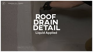 How to roofing  drain detail liquid applied [upl. by Aleinad234]