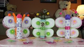 Butterfly Diaper Cake How To Make [upl. by Trilly]