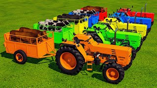 TRANSPORTING BULLS COLORED URSUS amp VALTRA TRACTORS WITH MAN TRUCKS  Farming Simulator 22 [upl. by Apostles]