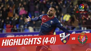 Highlights SD Huesca vs Real Valladolid 40 [upl. by Herra]