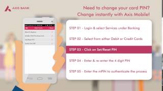 Change PIN using Axis Mobile [upl. by Elsy]