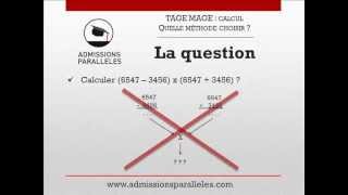 TAGE MAGE Exemple de résolution dune question de calcul par le professeur dAdmissions Parallèles [upl. by Ailadi20]