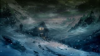 Strong blizzard in the valley  Winter ambience and howling wind sounds for sleeping  10 hours [upl. by Kirt]