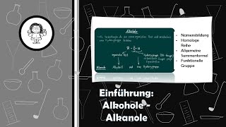 Einführung Alkohole  Alkanole  Namensbildung  homologe Reihe  funktionelle Gruppe [upl. by Odlo340]