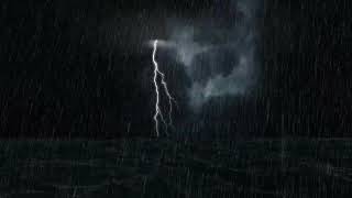 Thunderstorm at Sea with Heavy Rain  Rainstorm Sounds for Sleeping amp Relaxation [upl. by Noyk]