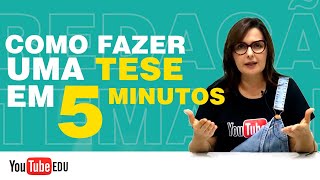 Como fazer uma TESE em 5 minutos [upl. by Amre]