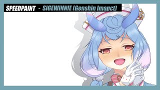 Speedpaint Genshin Impact Fanart  SigeWinnie  Clip Studio Paint [upl. by Eicnarf]