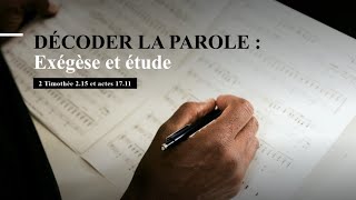 Décoder la Parole  Exégèse et étude [upl. by Kane186]