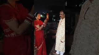 karwa chauth Puja ♥️🫶 like share and subscribePinki Kharwade [upl. by Nevetse]