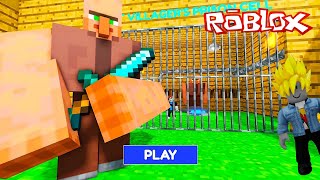 MUTANT VILLAGERS MINECRAFT PRISON RUN OBBY ROBLOX  PRO Gamer [upl. by Kielty356]