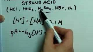 Calculate pH of a Strong Acid [upl. by Adlen335]