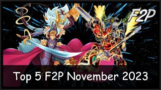 Top 5 Best FREE TO PLAY Decks in November 2023 With Duel Replays YuGiOh Duel Links F2P [upl. by Aser791]