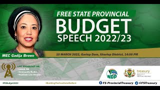 Free State Provincial Budget 202223 [upl. by Stu]