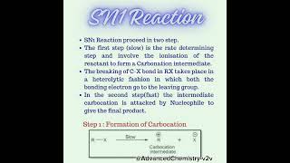 Nucleophilic substitution reactionSN1 reaction mechanismUnimoleculer nucleophilic substitutionyt [upl. by Bengt]