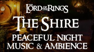 Lord of the Rings Music amp Ambience  The Shire A Peaceful Night in Bag End  Relaxing Evening Rain [upl. by Vern]