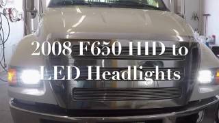 2008 F650 HID to LED Headlights [upl. by Kimmie344]