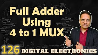 Full Adder Implementation using 4 to 1 Multiplexer Designing and Circuit [upl. by Notirb]