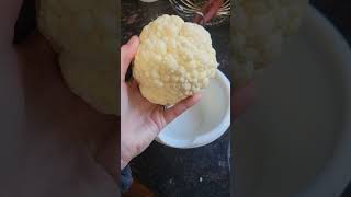 Cleaning home grown cauliflower [upl. by Harbard961]