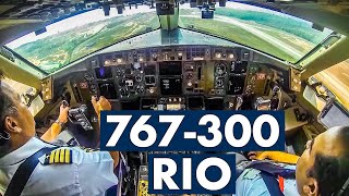 Cockpit BOEING 767300ER Takeoff RIO DE JANEIRO [upl. by Nonie238]