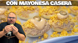 HUEVOS rellenos de ATÚN con mayonesa ¡Mi RECETA especial [upl. by Callas263]