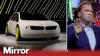 Arnold Schwarzenegger backs new BMW car at CES 2023 [upl. by Rodl]