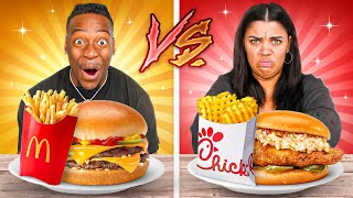 MCDONALDS VS CHICKFILA FOOD CHALLENGE [upl. by Roice]